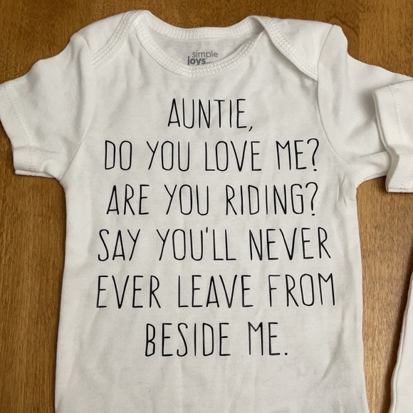 Bundle of 2 Drake Lyric Baby Long Sleeve Onesies - Picture 2 of 4